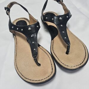 B.O.C. Black and Tan Studded Sandals